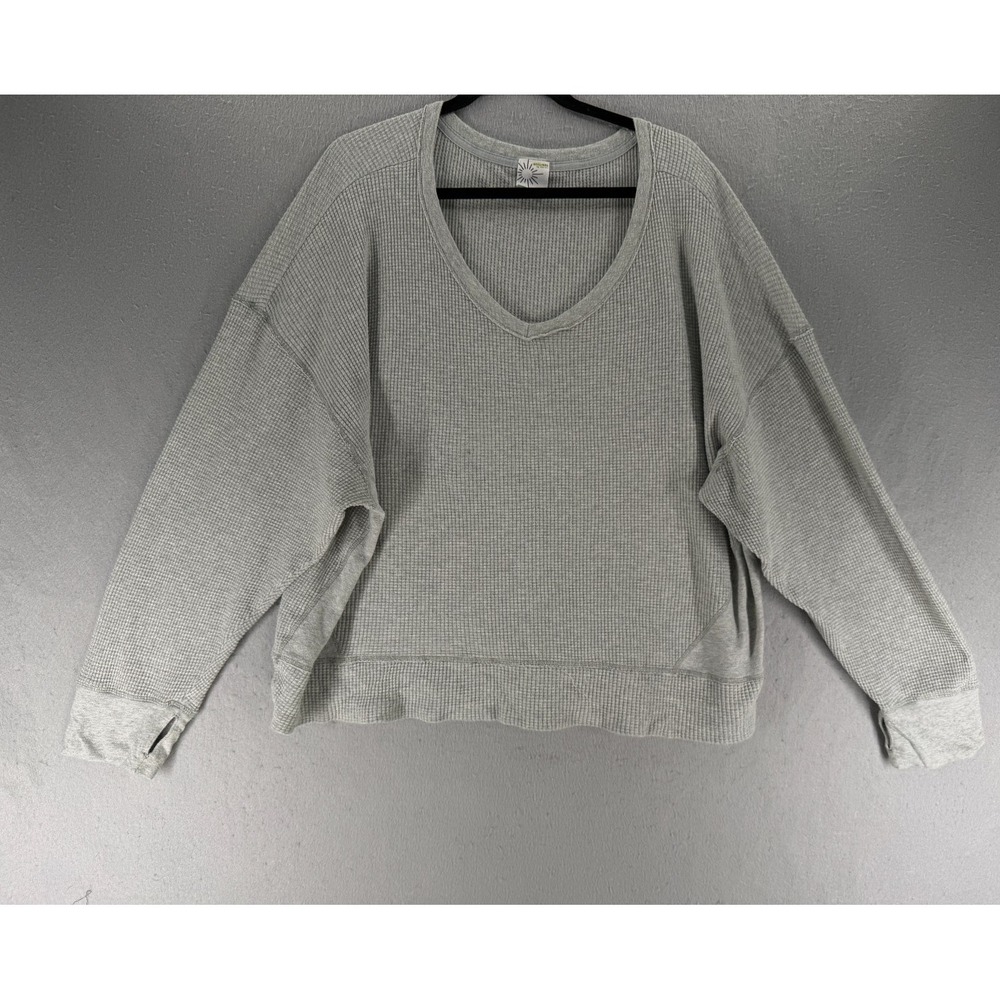 Offline by Aerie Wow Waffle Oversized Top Womens XXL Lounge Thumbhole Cozy